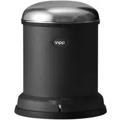 Vipp 13 Bin Treteimer 4 Liter Black - Haushaltszubehör - Der kompakte Vipp Treteimer 13 vereint elegantes Design und hygienische Nutzung mit einem berührungslosen Pedalmechanismus, perfekt für kleine Räume.