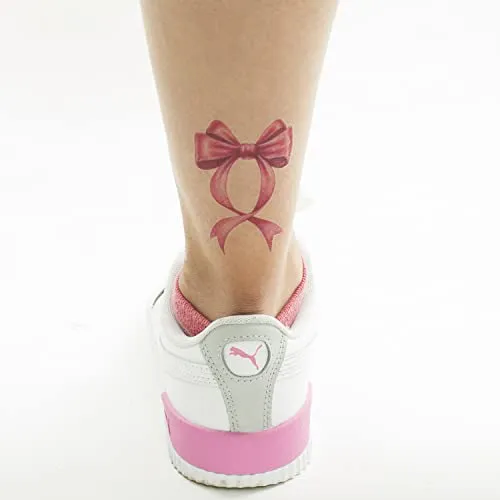 Tattoodrucker x Schleifen Tattoo - Vier Schleifen in rosa - Temporary Body Tattoo - T135 2