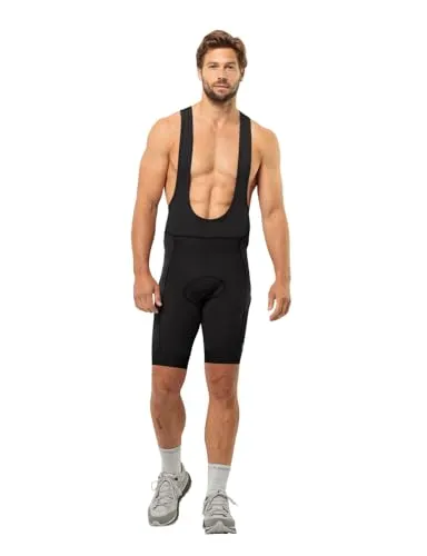 Jack Wolfskin MOROBBIA BIB SHORTS M - Stretchhose für Radfahrer mit COTTONEX-Sitzpolster für hohen Komfort, ideal für lange Touren. Integrierte Beintaschen für sicheren Transport von Wertsachen.