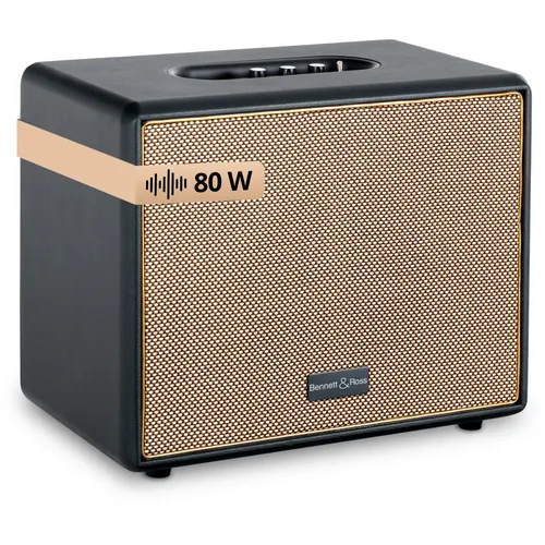 Bennett & Ross BB-880BK Blackmore Giant Bluetooth Lautsprecher - Premium Bluetooth Lautsprecher in Lederoptik mit 80 Watt Leistung, True-Wireless-Funktion für kabellosen Musikgenuss und kraftvollen Sound.