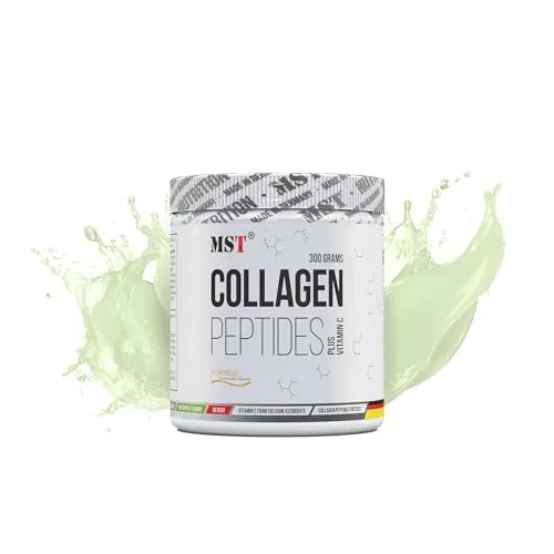 MST Collagen Peptides Fortigel Green Apple 300 g - Nahrungsergänzungsmittel mit kollagenen Peptiden für gesunde Gelenke, in erfrischendem grünen Apfelgeschmack, rezeptfrei erhältlich.