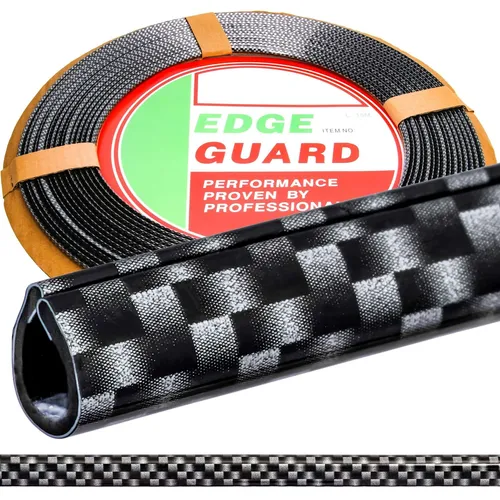 Zierleiste Keder Leiste U Profil 15 m Rolle Silber Schwarz kariert Kantenschutz