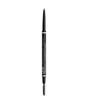NYX Professional Makeup Augenbrauenstift, Micro Brow Pencil, Beidseitig mit ausdrehbarem Augenbrauenstift und Bürstchen, Wasserfest, Eyebrow Pencil, Vegane Formel, Farbton: 08 Black