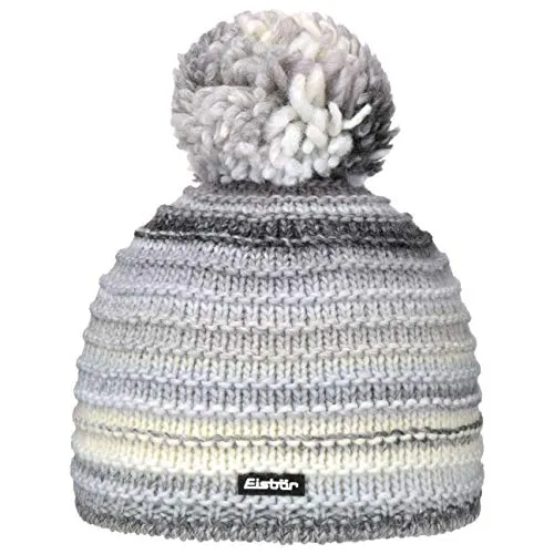 EISBÄR Damen Mütze Mikata Pompon - Mütze mit grober Wellenstruktur und buntem Pompon im Space Dye-Look, kuscheliges Fleece-Futter für warme Ohren und hohen Tragekomfort.