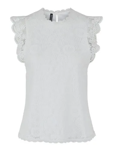 PIECES Damen Pcolline Sl Lace Top Noos BC T-Shirt von PIECES