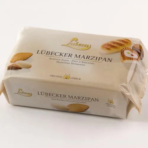 Roh-Marzipan mit 52% Mittelmeermandeln, Lubeca, 1 kg - Hochwertiges Roh-Marzipan aus 52% Mittelmeermandeln, ideal für die feine Patisserie und Backkunst. Perfekt für kreative Dessertideen!