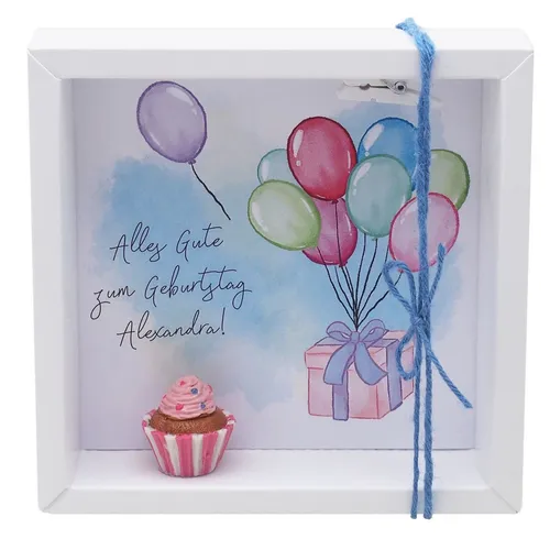 ZauberDeko Geschenkbox Geldgeschenk Verpackung Geburtstag personalisiert MIT NAMEN Luftballon