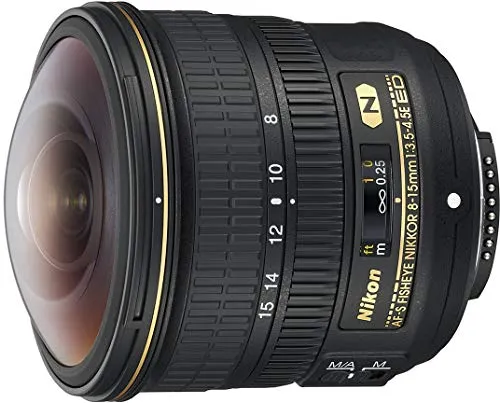 Nikon 20066 AF-S FISHEYE NIKKOR 8–15mm 1:3.5–4.5E ED Objektiv schwarz