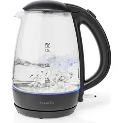 Wasserkocher | 1,7 l | Glas | Schwarz | Um 360 Grad drehbar | Verdecktes Heizelement | Strix® Controller | Boil-dry protection - Schwarz
