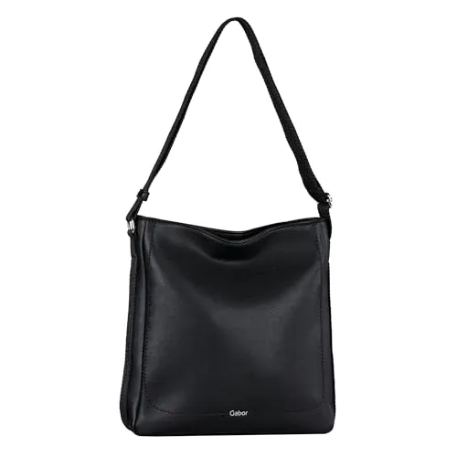 Gabor Umhängetasche Aileen, Polyurethan schwarz - Stylische Handtasche aus hochwertigem Polyurethan mit praktischen Fächern, ideal für den Alltag und Freizeit, Maße 29cm x 9cm x 29.5cm.