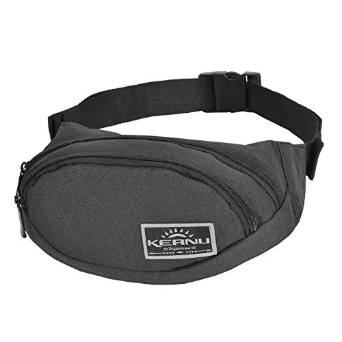 Bauchtasche Gürteltasche Herren Damen mit Smartphone Fach Wertfach Joggen Gassibag Freizeittasche Festival Fitness Hüfttasche Motorradtasche EBike Bag Reise Sport Tasche 900200 Schwarz Anthrazit