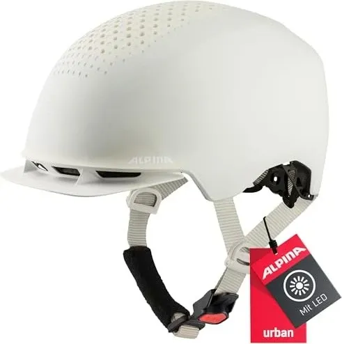 ALPINA Herren Helm IDOL - Umweltfreundlicher Fahrradhelm - Fahrradhelme mit geringem CO2-Impact, hergestellt aus pflanzenbasierten Materialien und recyceltem Kunststoff. Integriertes Rücklicht für mehr Sicherheit und cooles Design für den urbanen Einsatz.