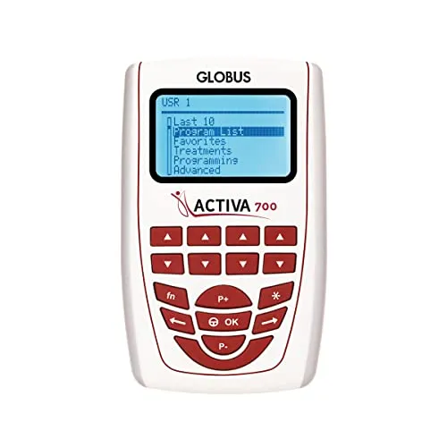 GLOBUS | Activia 700, 4-Kanal-Elektrostimulator mit 271 Programmen für Schönheit und Fitness, zur Straffung, Tonisierung und Verjüngung
