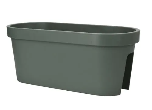 mucHome Geländer Balkonkasten 60x26x25 cm – Blumenkasten Pflanzkasten Blumentopf