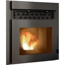 Punto Fuoco Alessio Pelletkamineinsatz 11 kW in Silikongrau