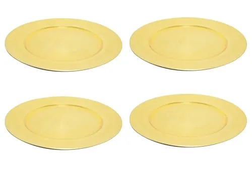 CONCORD HOME & INTERIOR Dekoteller gold | Teller Platzset Tischdeko Untersetzer Tischdeko | Ø 33 cm