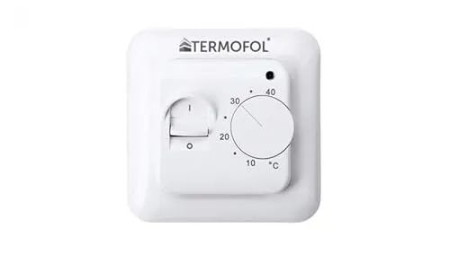Termofol Set Heizmatte mit Thermostat - Elektrische Fußbodenheizung fur Badezimmer, Wohnzimmer und Küche - Heizfolie mit Heizkraft 150W/m2 - Oberfläche 5,0 m² - Mit analogem Heizungsthermostat