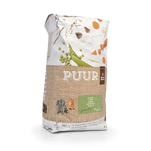 Witte Molen, Puur Kaninchen Junior 7 kg, ohne Konservierungsstoffe, künstliche Farbstoffe oder Aromen, alle Nährstoffe für EIN glückliches Leben und eine Gute Gesundheit