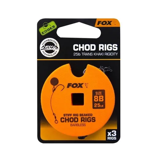 FOX Edges Armapoint Standard Chod Rigs Standard Barbless Gr.8 1
