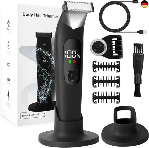 Intimrasierer Mann, Rasierer Herren Elektrisch mit LED, Intimbereich