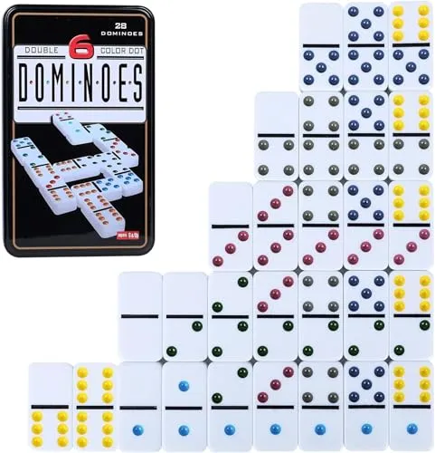 Tomatoys Domino Gesellschaftsspiel oder Professionelles Domino im Kleinformat – Klassisch, Elegant und Immer Spaßig – Verleihen Sie Ihren Strategiemomenten Stil mit diesem Unverzichtbaren Spiel