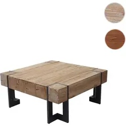 Couchtisch HWC-A15, rustikaler Wohnzimmertisch aus Tannenholz