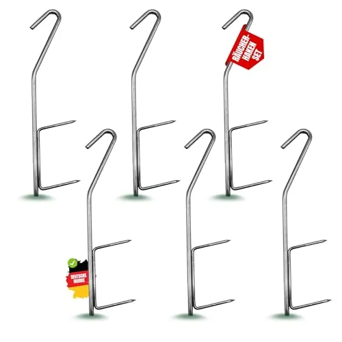 Zite Fishing Räucherhaken-Set | 18 Stück im Set | Fisch, Fleisch, Käse & Mehr räuchern | Stainless Steel Smoking Hooks | Praktisches Räucher-Zubehör