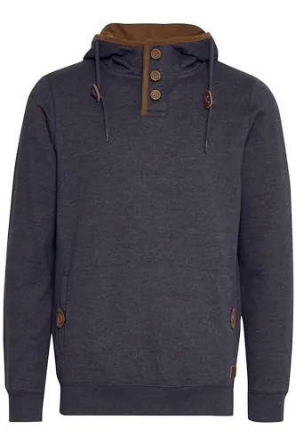 Blend Kapuzenpullover BHAlexo blau XL (56) - Herren-Sweatshirt in Navy, aus 60% Baumwolle für hohen Tragekomfort, mit praktischer Kapuze und regular fit für eine lässige Passform.