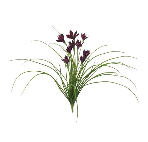 Kunstpflanze Kunstpflanze GRAS-WILDKROKUSBUSCH mit 9 Krokus-Blüten. 43cm., Gasper, Höhe 43.00 cm