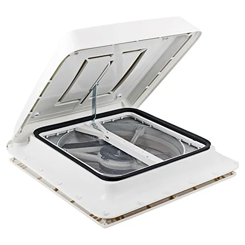 Fiamma Turbo Vent Kurbeldachhaube Polar Control mit Thermostat 40 x 40 für Wohnwagen oder Wohnmobil