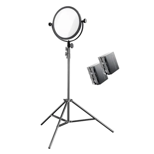 Walimex Pro Soft LED 300 Round Bi-Color, 2 Stück, schwarz