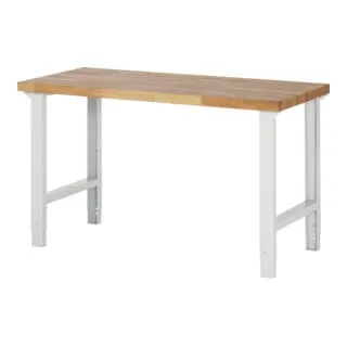 Rau Werkbank mit einstellbarer Arbeitshöhe 1500x700 mm - Robuste Werkbank aus Rotbuchen-Massivholz, ideal für vielseitige Anwendungen. Höhenverstellbar und bis 750 kg belastbar – perfekt für professionelle Einsätze.