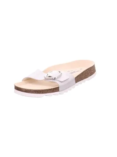Legero Damen Clear Pantolette, Bianco (Weiss) 1100, 37 EU - Pantoletten für Damen, aus hochwertigem Wildleder, bequem und ideal für warme Tage.