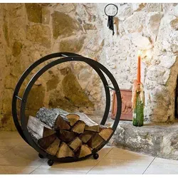 DanDiBo Kaminholzhalter Rund D-70cm Schwarz