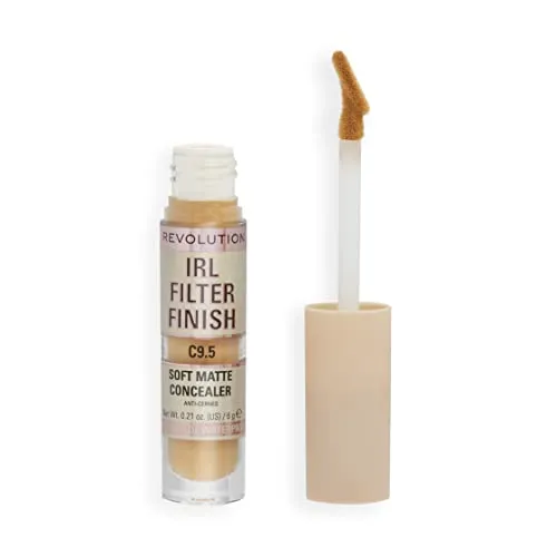 Makeup Revolution, IRL Filter Finish Concealer, Mittlere bis volle Deckkraft, C9.5, 6g