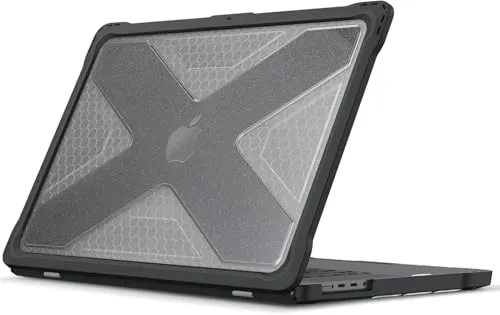 Fintie Hülle Kompatibel mit M5 M4 M3 M2 M1 Pro/Max (2025-2021) A3434 A3112 A3401 A3185 A2992 A2918 A2779 A2442, Ganzkörper-Rugged Hybrid Schutzhülle TPU Stoßstange Case, Transparent(Glitzer)