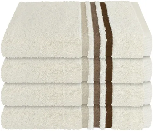 Schiesser Frottier Handtuch Skyline Color 4er Set | 100% Baumwolle, saugstark und weich - Handtücher aus nachhaltiger Produktion, 50x100cm, flauschig und farbecht, ideal für Allergiker, zertifiziert nach OEKO-TEX STANDARD 100.