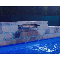 Wasserfall 75 cm Edelstahl poliert mit LED-Beleuchtung - Teichdekoration aus rostfreiem Edelstahl, ideal für Garten oder Pool. Die integrierte warmweiße LED-Beleuchtung sorgt für eine stimmungsvolle Atmosphäre und gleichmäßigen Wasserauslauf.