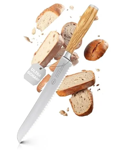 Rösle Brotmesser Artesano 22 cm - Küchenmesser mit 22 cm Klinge, ideal zum präzisen Schneiden von Brot und Brötchen, hochwertiges Edelstahl für lange Haltbarkeit und einfache Reinigung.