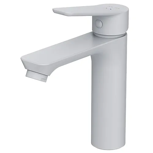 AM.PM Waschtischarmatur Weiß – Einhebelmischer für Badezimmer - Bad- & Duscharmaturen – Robuste und elegante Waschbeckenarmatur mit einfacher Montage und effizienter Wassernutzung für ein modernes Badezimmer.