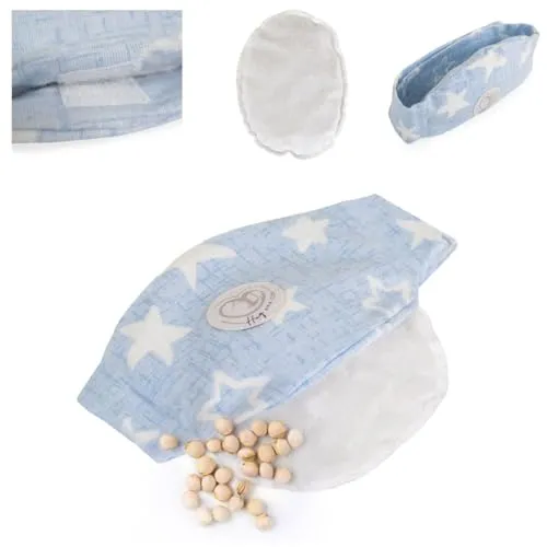 Moni Baby Anti-Kolik-Gürtel, Kirschkernkissen, Wärmekissen, Thermo-Gürtel blau Sterne