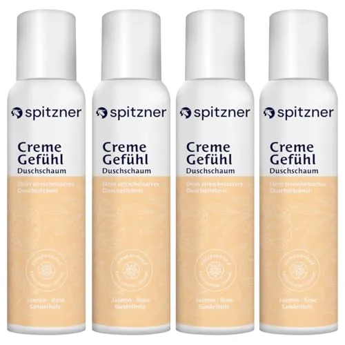 4x Spitzner Duschschaum CremeGefühl, 150 ml