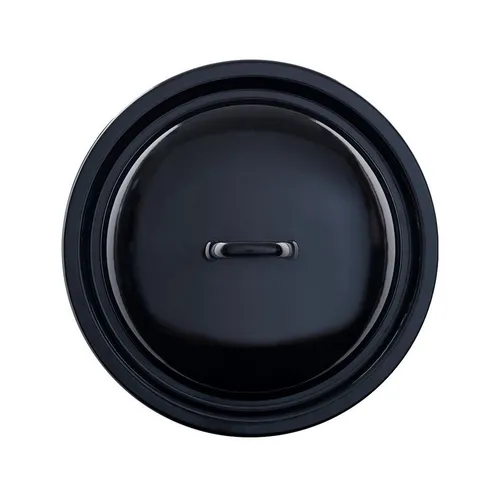 Riess Bratpfanne Classic Schwarzemaille 34 cm - Bratpfanne mit Deckel aus hochwertiger Schwarzemaille, ideal für energiesparendes Kochen und geeignet für alle Herdarten, einschließlich Induktion.