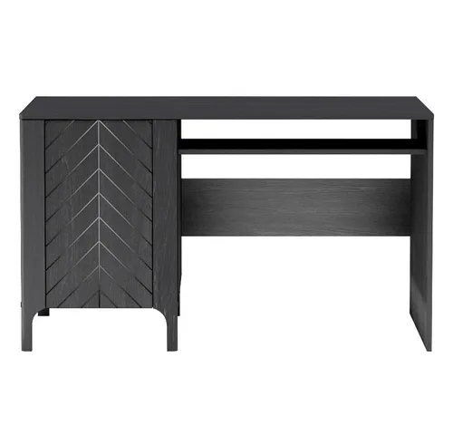 Lomadox Schreibtisch MAZARA-161, Computertisch 135 cm breit in schwarz mit Tastaturauszug