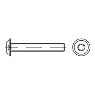 200er PACK(Stk) 007380101020080030 Flachkopfschraube ISO 7380-2 m.Bund/Innensec