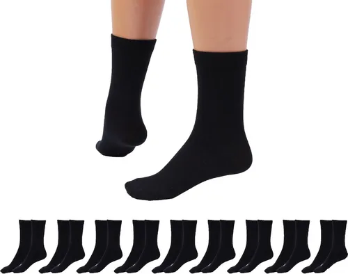Betz Socken 10 Paar Damen und Herren Komfortbund ohne drückende Naht Classic (Set, 10-Paar, 10 Paar Socken) Farbe schwarz, Größe 43-46