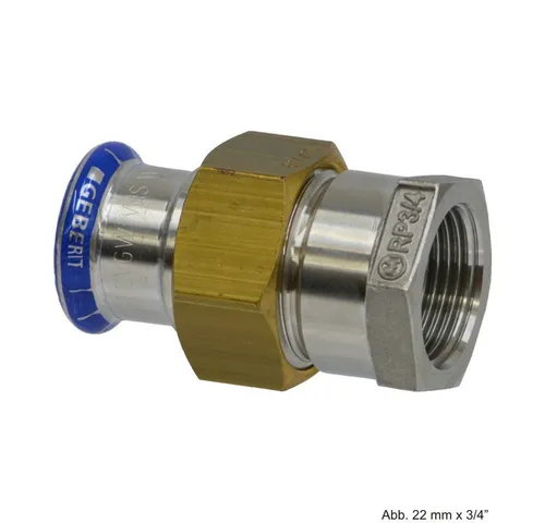 GEBERIT Wasserrohr Geberit Mapress Edelstahl Übergangsverschraubung 28mm - Edelstahl Übergangsverschraubung für Trinkwasser- und Gasinstallationen, ideal für Wohn- und Industriegebäude. Hohe Temperaturbeständigkeit von -30°C bis +120°C.
