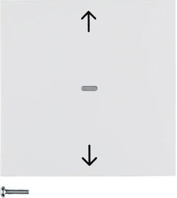 BERKER Jalousie-Taste S.1 B.3 B.7 pw - Weiß 85241189, glänzend mit Memory-Funktion für automatische Steuerung und niedrigen Energiebedarf