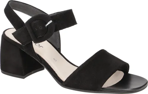 Gabor Damen Riemchensandalen - Best Fitting Sandaletten für Damen - Wanderschuhe: Bequeme Riemchensandalen aus hochwertigem Rauleder mit 6 cm Blockabsatz, ideal für stilvolle Sommerausflüge.