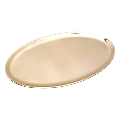 NKlaus Kerzenteller oval 20x11cm aus Messing – Eleganter Kerzenhalter für Tauf- und Stumpenkerzen - Kerzenständer aus hochwertigem Messing, glänzende Oberfläche, ideal für Tauf- und Kommunionkerzen, bringt zeitlose Eleganz in jedes Zuhause.
